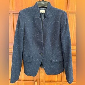 Ann Taylor Loft navy speckled suit jacket